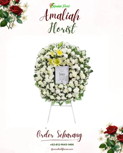 Krans Bunga Duka Cita di Leuwimalang